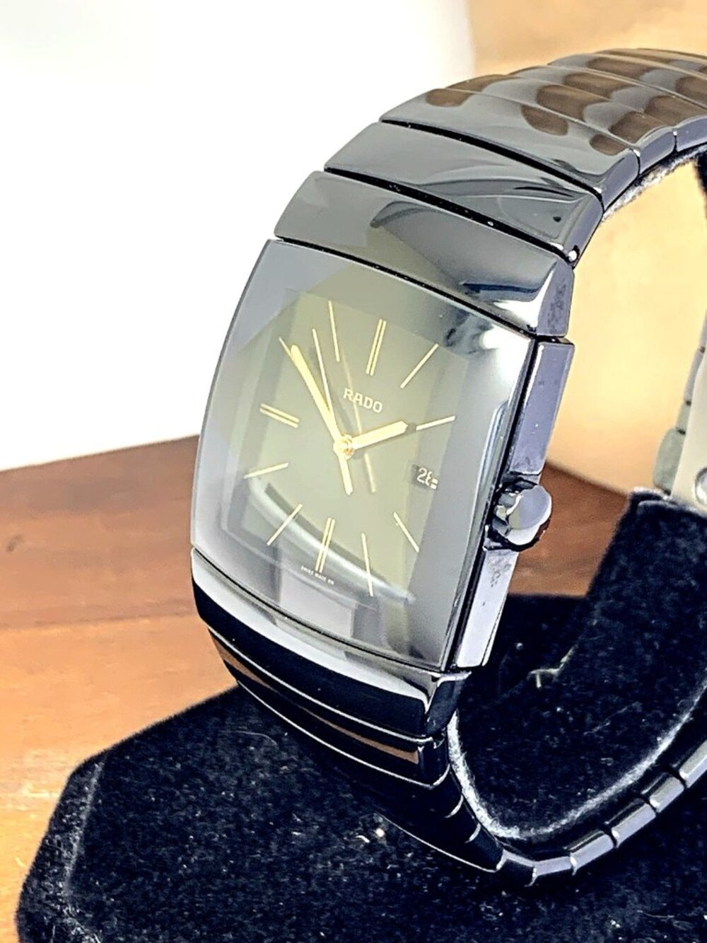 Rado Men's Watch 129.0724.3 Sintra Swiss Quartz Black Ceramic & Titanium 32mm